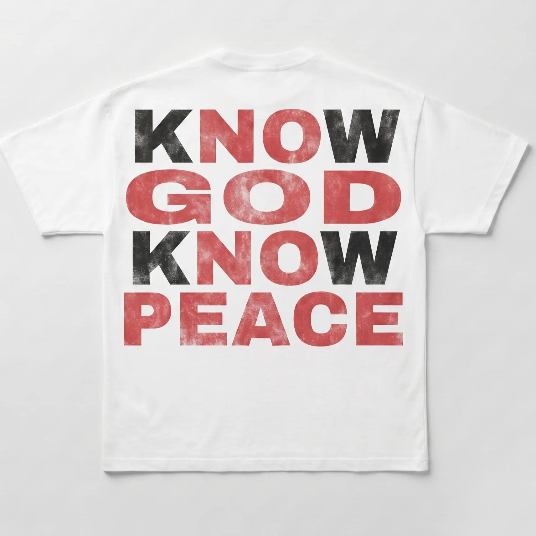Know God Know Peace No God No Peace Inspirational T-Shirt For Man For Women Faith Based Religious Graphic Tee Casual  Crewneck Top unisex cotton knit fabric Printed Round-Neck Women's  T-Shirt