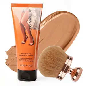 Tattoo Cover Up Makeup, Body Makeup Coverage Perfector with Blend Blur Brush for Leg Back Body, Long Lasting Tattoo Concealer Waterproof Sweatproof Cover Scar Vein Uneven Skin, 3.53 Oz Bronze Radiance