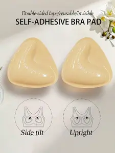 Reusable invisible bra pads provide instant lift with adhesive padding. Soft and comfortable silicone bra pads are suitable for daily wear and make a great gift. They can enhance the bust and improve appearance, and are reusable for use with sports bras,