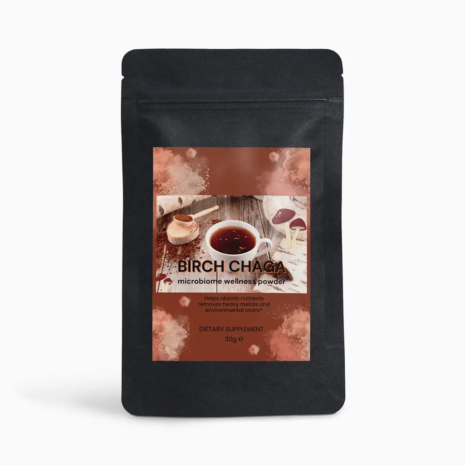 Birch Chaga Microbiome Wellness Powder - Supports a Healthy Gut Microbiome and Absorption of Nutrients, 60 Servings - Edible, Supplement Healthcare Fitness pastillas milagros