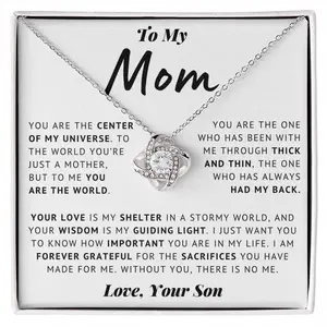 My Mom Thick & Thin | Heartfelt Gift for Mom From Son, Custom Necklace for Mama, Meaningful Present for Christmas, Birthday, or Mother's Day, Sentimental Jewelry Keepsake, Perfect Step-Up Mom Appreciation, Ideal Xmas Bonus Gift for Special Moments