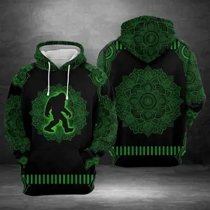 Bigf00t Green Mandala 3D Printed Hoodie