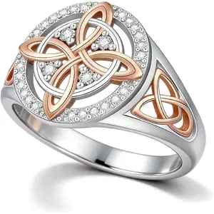 Silver Witch Knot Ring, Women's Personalized Protection Ring, Fashion Spiritual Jewelry Gift for Her
