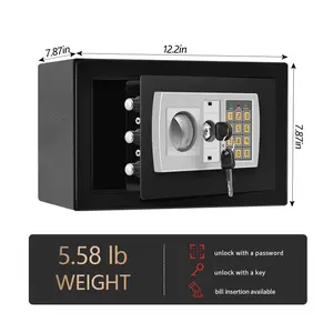 Summervibes  Home essentials Safe Box Bank Money Box | Digital Keypad & Key Lock Security Safe for Cash/Jewelry | Home/Office Anti-Theft Secure Storage  jar Vault Safe Box Decor Piggy Gift fathersdaygift
