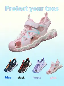 Fashion Soft Sole Shoes, Teenage Sandals with Velcro, Breathable Mesh Fabric, Less Than Ankle Height, Rubber Sole