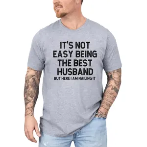 Husband Gift From Wife, It's Not Easy Being The B*St Husband Shirt, New Husband Birthday Gift For Him, Newly Married T Shirt, Regular Fit Short Sleeve Tee, Classic Streetwear Cotton Menswear