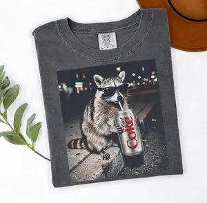 Comfort Colors Raccoons Diet Coke T-shirts, Funny Meme Gen Z Dank Raccoons Tee, Trendy Topwear