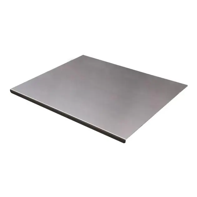 SUMZZZ Sturdy Rectangular 40x30cm 1-Piece Food Grade Stainless Steel Cutting Board with Lip, Kitchen Metal Chopping Board for Meat, Daily Use