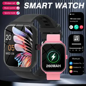 2026 New Smart Watch HD Touchscreen - Wireless Calling, Camera & Music Control, Multi-Sport Modes, Alarm/Call-SMS Alert, Custom Display, iOS Android Compatible (Unisex)