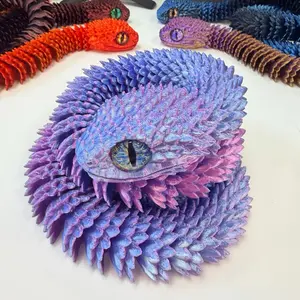️3D Printed 34” Articulated Snake – Poseable, Fun & Eye-Catching