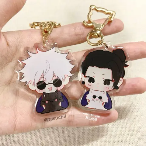 Cat Duo Anime Acrylic Keychain