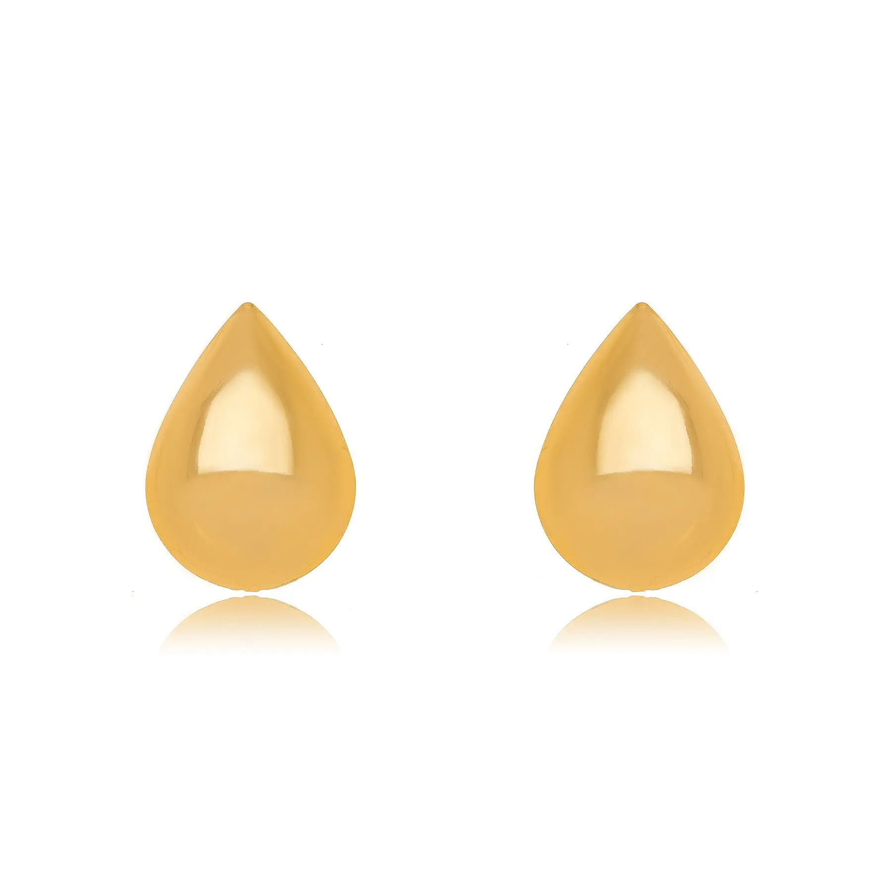 18k Gold Plated Chunky Tear Drop Earrings