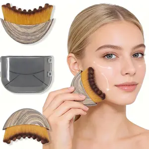 Lymph Contour Facial Brush Dry Face Massager, Anti-Edema Detox Lifting, Improves Skin Gloss and Absorption, Ergonomic Design, Lightweight, Facial Brush Skin Cleansing