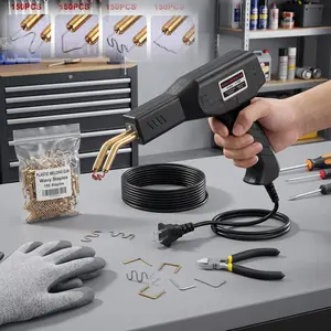 All-in-One Car Plastic Repair Welder Hot Stapler Kit with 600 Staples for Crack & Break Fix