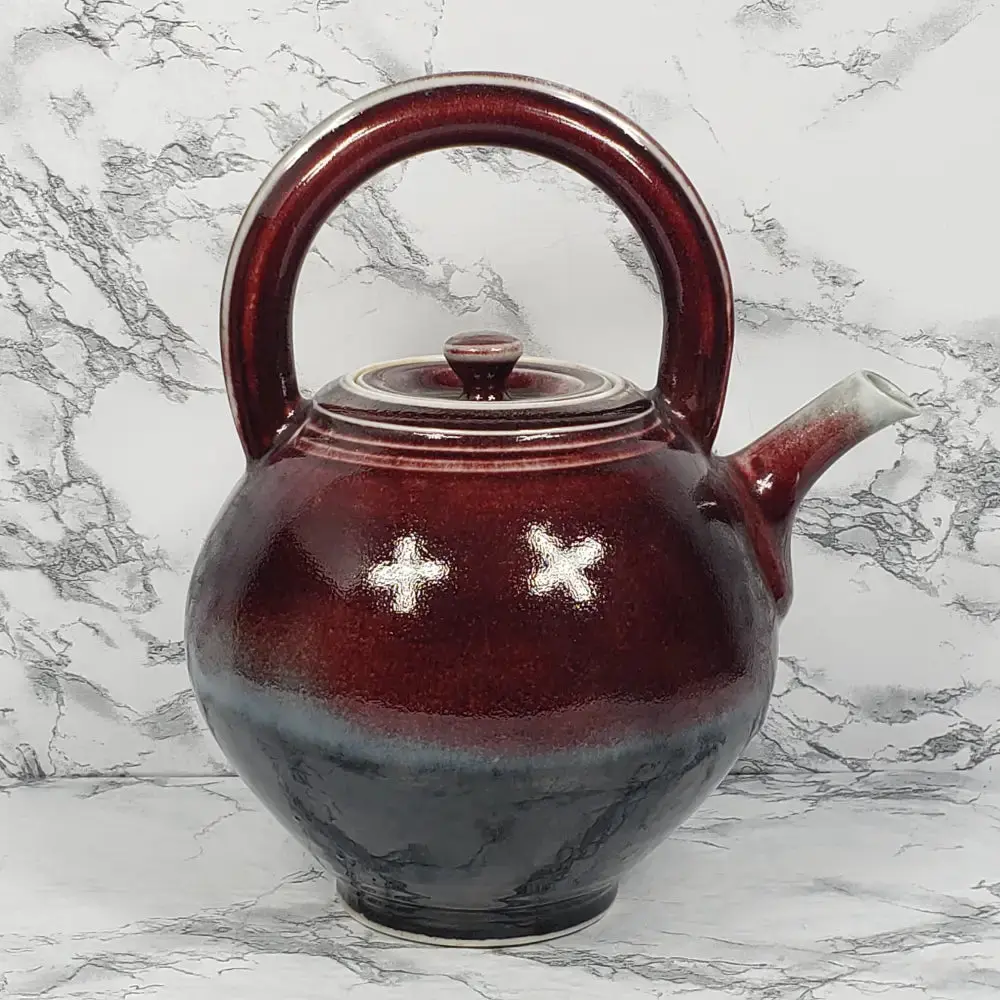 Handmade Teapot Stoneware pottery Hope Vintage
