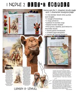 1 Nephi 2 Packet Creative Book of Mormon Study Journal with Stickers Embellishments and Map for Laman and Lemuel Journey