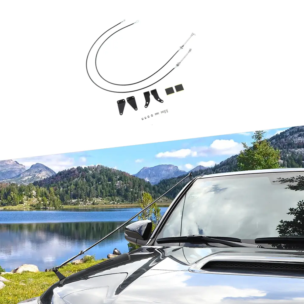 Car Engine Hood Protector Limb Riser Obstacle Eliminate Rope for 4Runner 2010-2023 Exterior Accessories