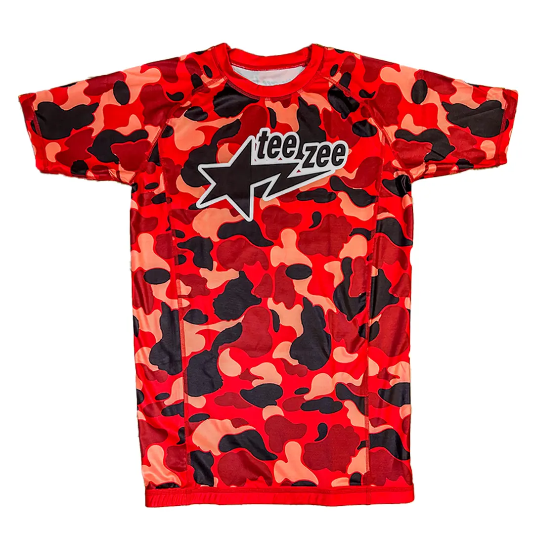Warzone Red Fightsta Rash Guard - Elegant Design, Versatile Accessory for Various Outfits