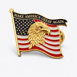 Make America Great Again Flag & Eagle Lapel Pin
