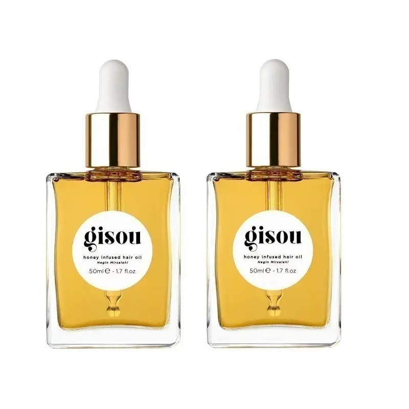【Buy One Get One Free】Gisou Honey Infused Hair Oil 50ml, Hydrating Frizz Control Heat Protectant Hair Treatment with Mirsalehi Honey, Boosts Shine for All Hair Types