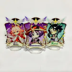 Anime Figure Furina Xiao Yae Miko Yelan Acrylic Stand Model Plate Desk Decor Standing Sign Fans Gift