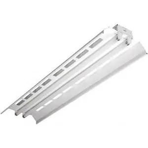 Cooper Lighting 4 Lamps, 32 Watts, Fluorescent, Low Bay Fixture 96" Long x 4-5/8" High x 12" Wide, 120-277 Volt, Steel Housing AP8LBC-232