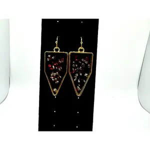 Gothic Crimson Shard Earrings - Perfect for Any Occasion
