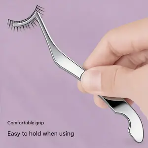 Stainless Steel Seahorse Shape Tweezers, Beginner-Friendly Eyelash Extension Tool, High Precision Portable Lash Clamp