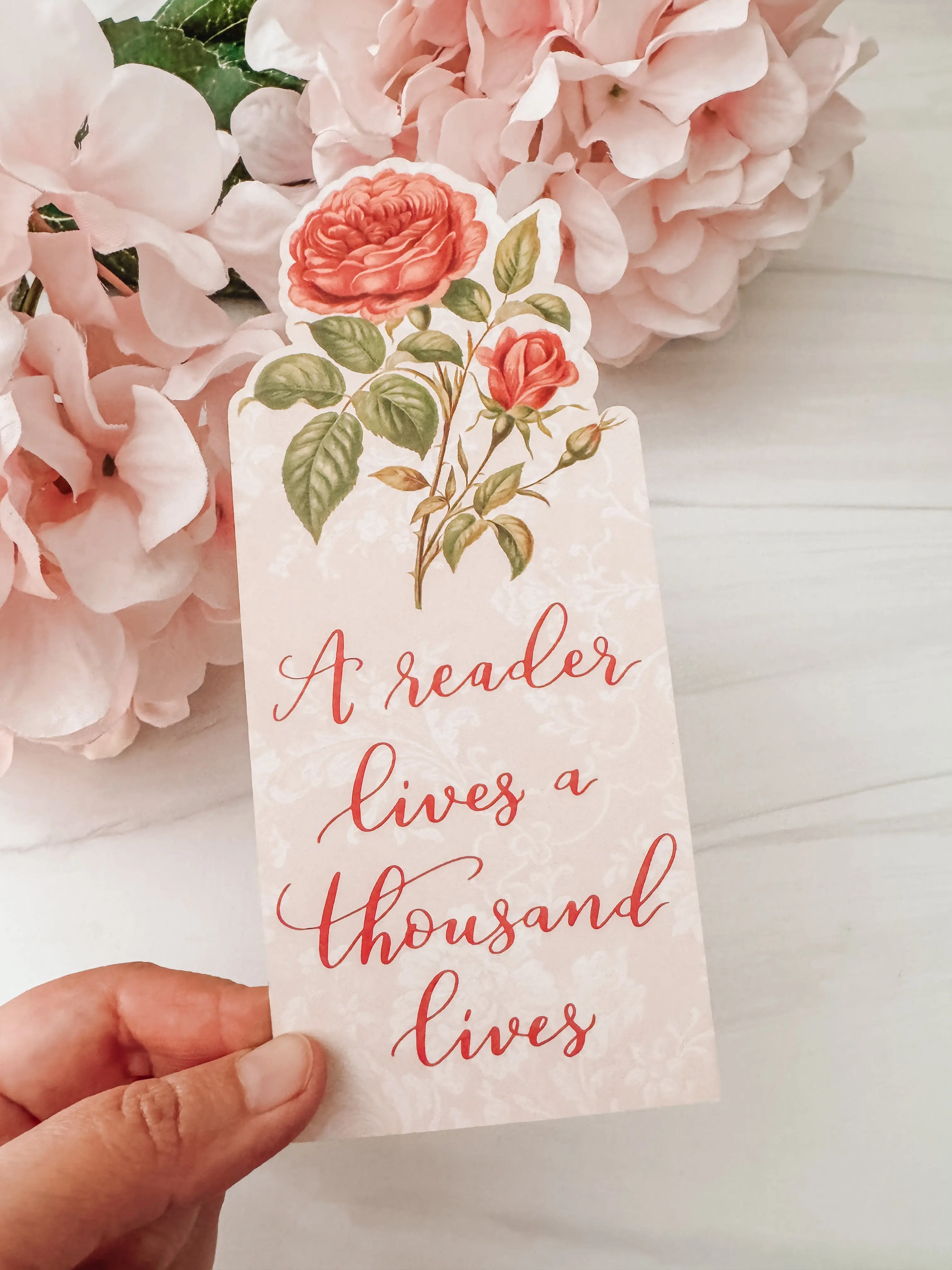 A Reader Lives Rose Bookmark