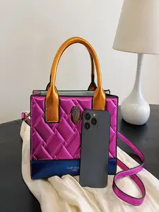 New Women's Handbag, Fashionable Handbag, Ins Style, Fashion Pressed Embroidery Single-Shoulder Crossbody Small Square Bag with Trendy Elements, Valentine's Day Gift for Party, Fashion