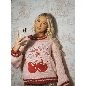 Ribboned Cherry Sweater