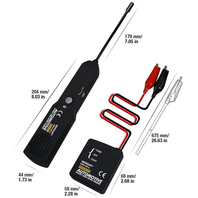 em415Pro Automotive Electrical Open&Short Finder Circuit Tester,Tone Generator Cable Wire Breaker  Fault Finder,DC Less than 42V Car Diagnostic,Father's Day Gift, Vehicle