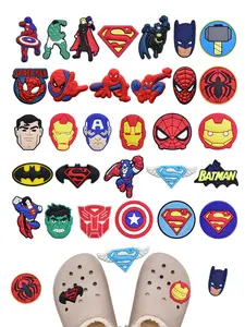 Hero DIY Shoe Buckle Set, 7/9/30 Piece Cartoon Pattern, Classic Sandals for Family Gatherings, Christmas Party, Birthday Gift