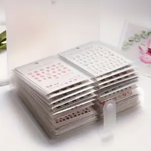 Nail Art Sticker Storage Book, Empty Organizer for Manicure, Photo Albums & Stamp Collection, Essential Home Beauty Tool