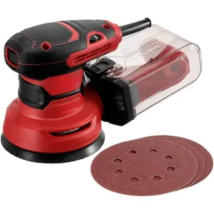 5" Random Orbital Sander with Cyclonic Dust Box & 3pc Sanding Sheet - SR211601, Multicolor - Amazon.com