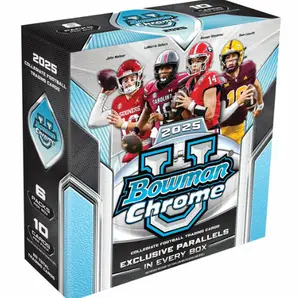 2025 Bowman Chrome University Mega Box - 6 Packs, 10 Cards per Pack, Exclusive Parallels, Perfect for Collectors and Fans