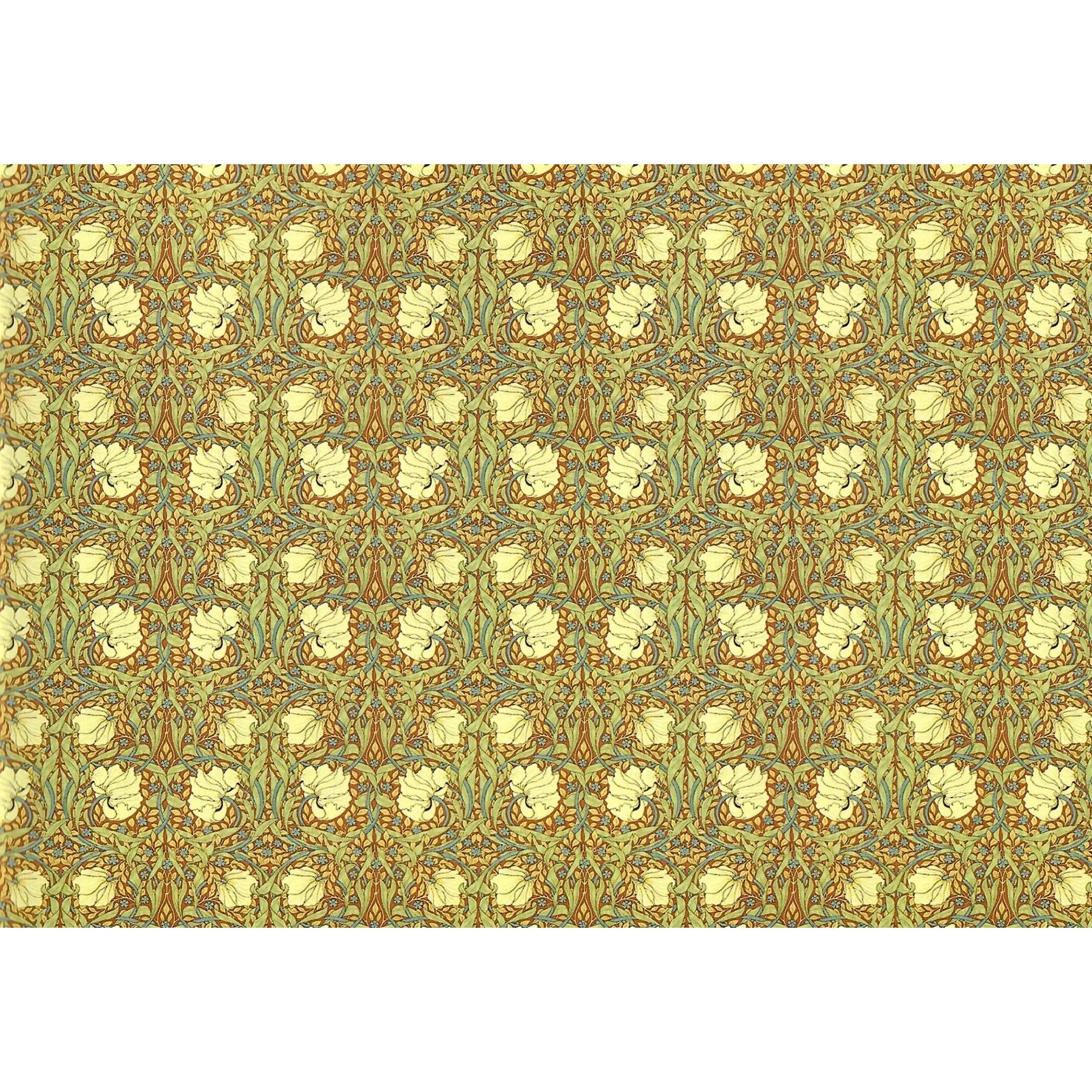 Dollhouse Wallpaper William Morris Art Nouveau Pimpernel Green Floral 1:12 Scale Itsy Bitsy