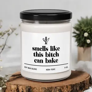 Smells Like This Bitch Can Bake Candle, Baker Candle, Baker Gifts, Baker Soy Candle, Baker Thank You Gift, Baker Candle Gift (OS-DNBAKE24)
