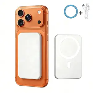 5000mAh Magnetic Power Bank Ultra-thin Lightweight Wireless Portable Charger Fast Charging MagSafe Battery Pack for iPhone 17/16/15/14/13/12/Plus/Pro Max Compact Device Smartphone Chargeable