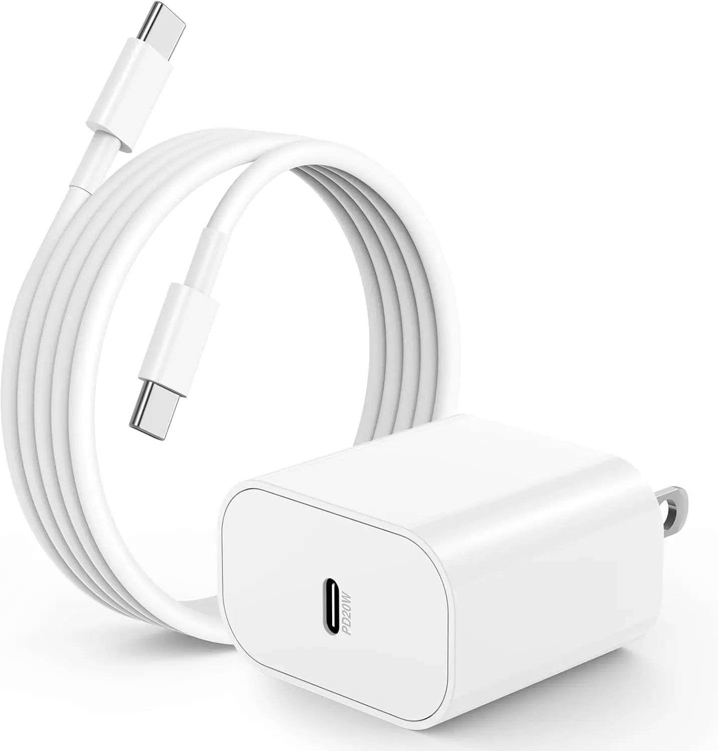 portable charger iPhone 17 16 15 Charger/6ft Type C to C Charging Cable Cord Long,USB C Fast Charging Block Plug for Apple iPhone 17 Pro Max/17 Air/16 Pro/16/15 Plus/AirPods/iPad/mini Plug Cube Birck Box Power Adapter