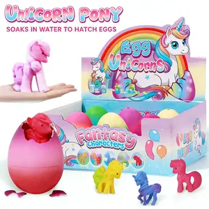 Water Grow Unicorn Eggs Set (6 Pack) – Hatch & Expand Up to 600% with Educational Cards – Fun Science Activity Toy for Kids, Perfect for Indoor & Outdoor Play, Backyard & Party Activities