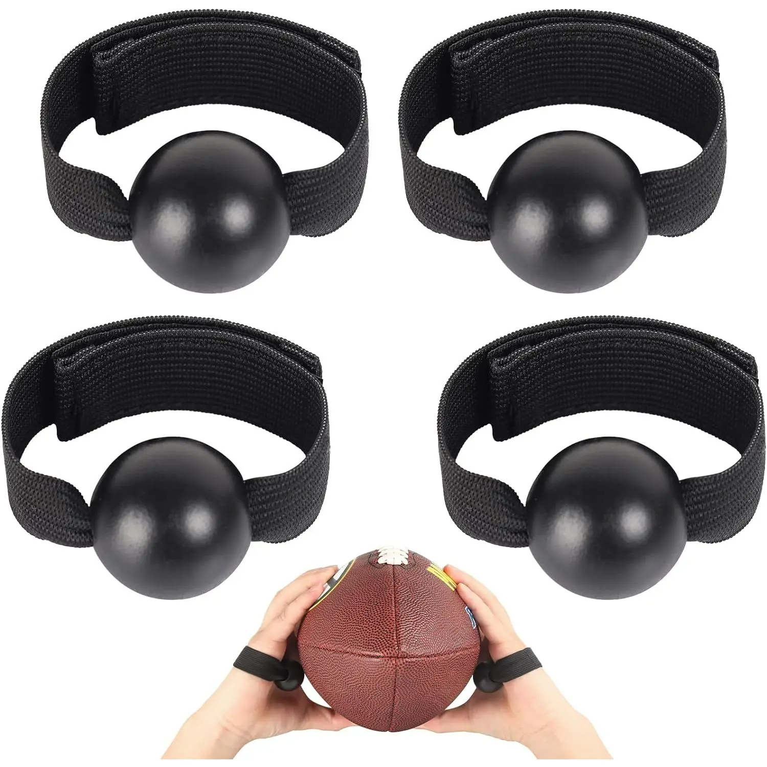 4PCS Elastic Adjustable Catching Trainer Band - Durable Rugby Training Equipment for Receivers (Ages 12 and Above), Boosts Throwing Precision, Control, Agility, Muscle Memory for Volleyball, PP Material, Adjustable Fit