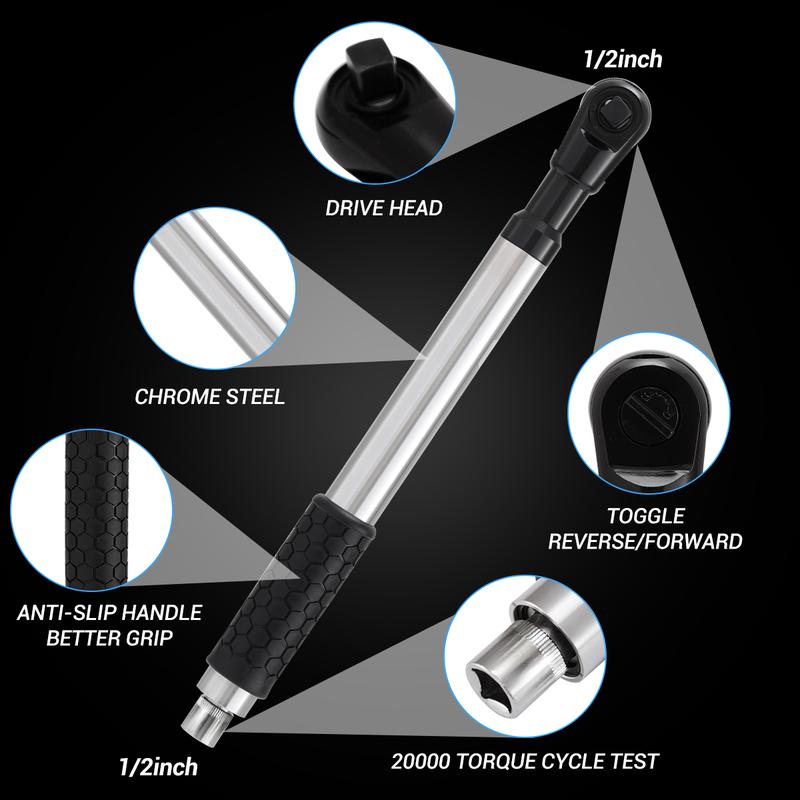Dazone 1/2" Offset Extension Wrench Impact for Electric Drill with 3/8" & 1/4" Adapters set, Impact Ratchet Extender for Tight Spaces