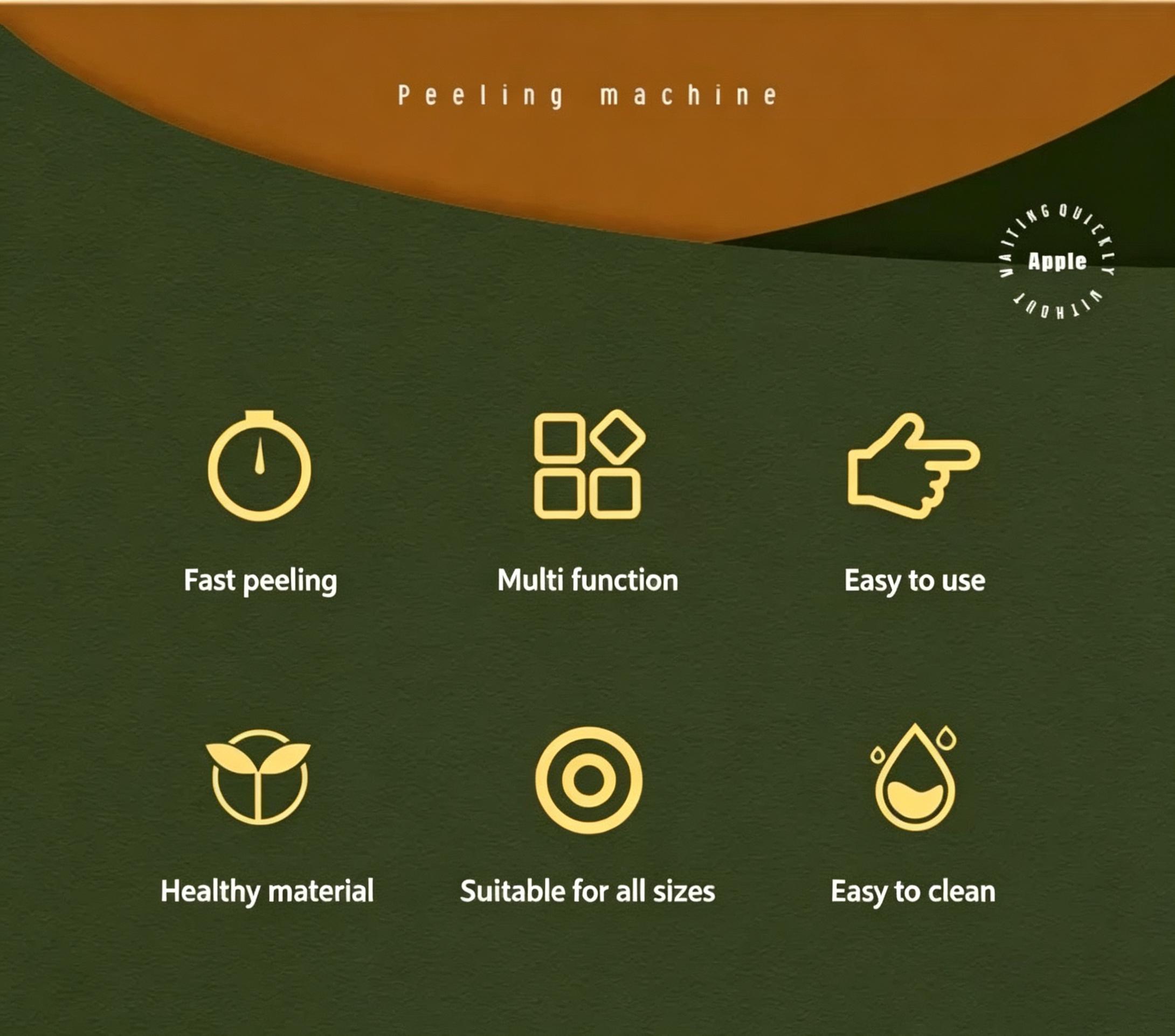 Manual Fruit Peeler, Handheld Rotary Apple & Pear Peeler Machine, 5-Second Quick Peeling Tool, Multifunctional Fruit Corer and Slicer, Labor-Saving Kitchen Gadget for Apples, Pears and Most Fruits, Easy Operate Household Fruit Skin Remover