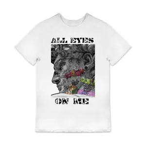 Mister Tee Men's T-Shirt All Eyes On Me Graphic Print Black and White XS-3XL
