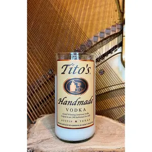Tito's Vodka Bottle Candle (1L) size
