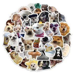 Curated Meme Pack 5 Random Animal Stickers (Dogs & Cats)  Sticker