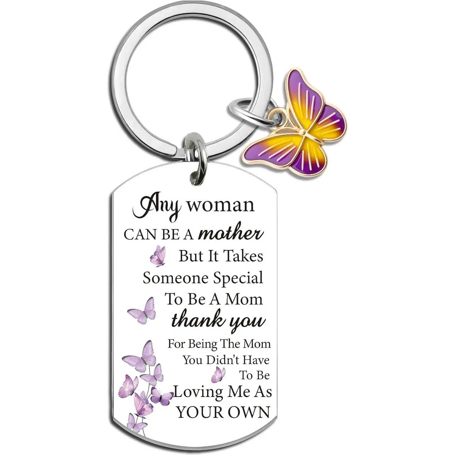Bonus Mom Mothers Day Gifts for Bonus Mom Birthday Gifts for Stepmom Keychain From Daughter Son Thank You Gift for Step Moms Unique Christmas Valentines Day Gift Ideas