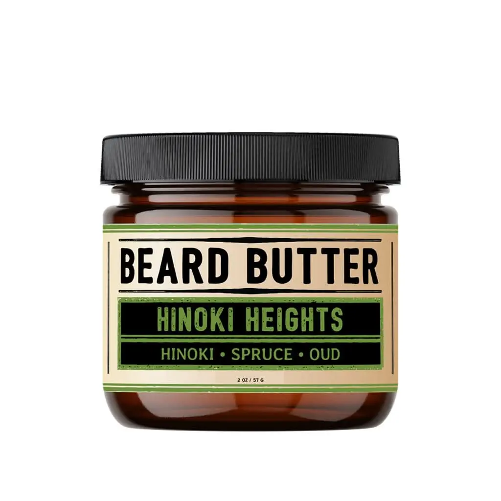 Hinoki Heights Beard Butter - Hinoki, Spruce, & Oud - Softens & Deep Conditions Beard Hair