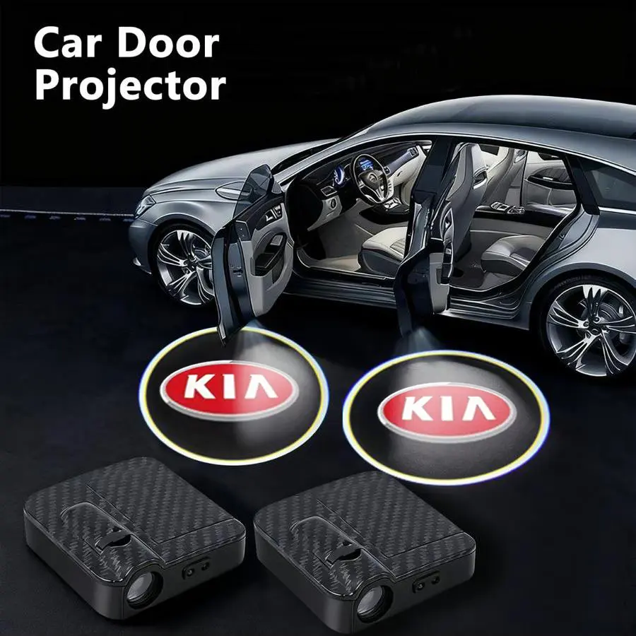 Car Door Welcome Lights Projector - Smart Auto Induction Logo, Easy Install LED Accessories for Night Safety & Vehicle Customization